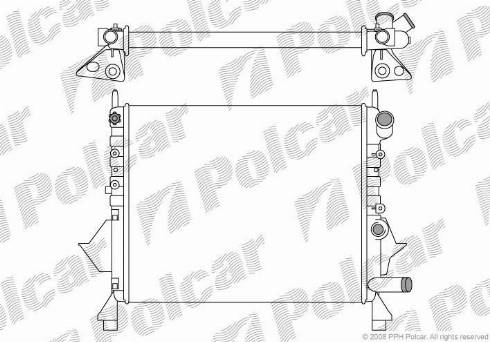 Polcar 600308-2 - Radiator, engine cooling autospares.lv