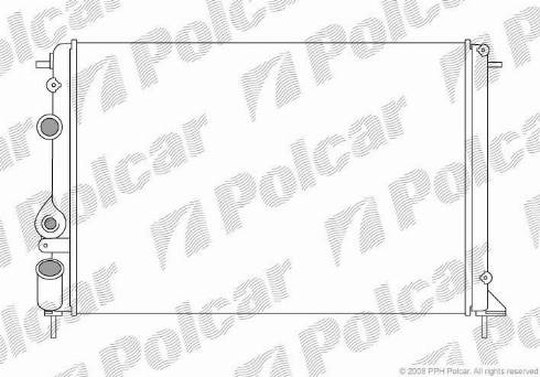 Polcar 6007085X - Radiator, engine cooling autospares.lv