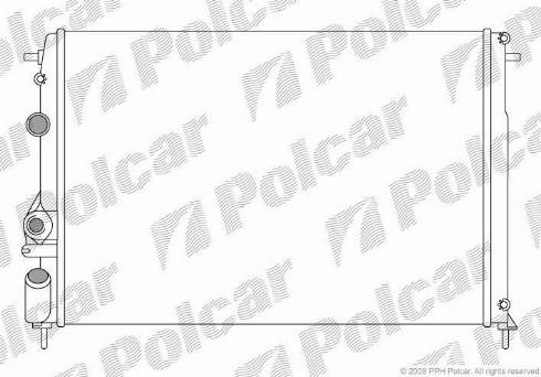 Polcar 600708-5 - Radiator, engine cooling autospares.lv