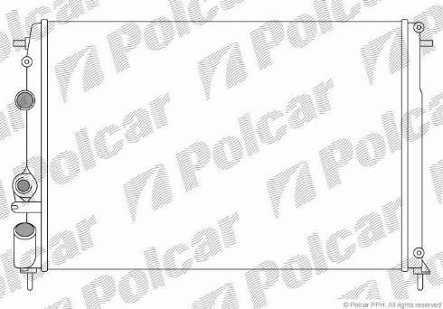 Polcar 600708A5 - Radiator, engine cooling autospares.lv