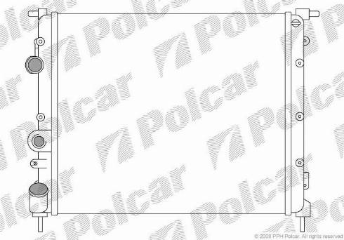 Polcar 600708A1 - Radiator, engine cooling autospares.lv