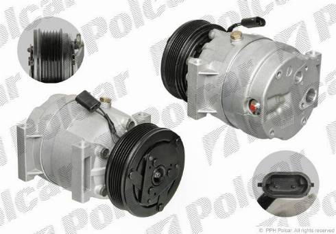 Polcar 6007KS-1 - Compressor, air conditioning autospares.lv