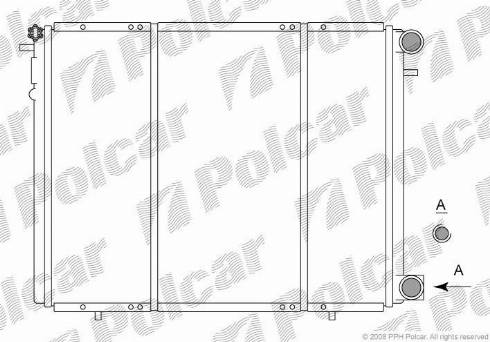 Polcar 6019083X - Radiator, engine cooling autospares.lv