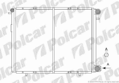 Polcar 601908-3 - Radiator, engine cooling autospares.lv