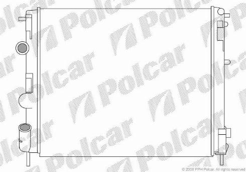 Polcar 6015084X - Radiator, engine cooling autospares.lv