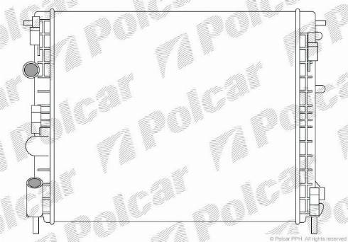 Polcar 601508-4 - Radiator, engine cooling autospares.lv