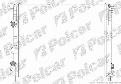 Polcar 6015085X - Radiator, engine cooling autospares.lv