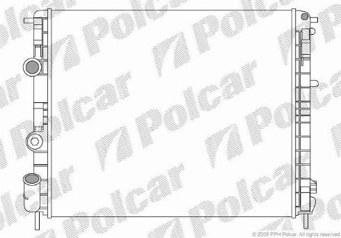 Polcar 601508-5 - Radiator, engine cooling autospares.lv