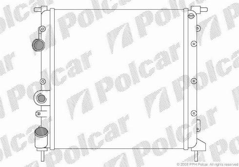 Polcar 601508-6 - Radiator, engine cooling autospares.lv