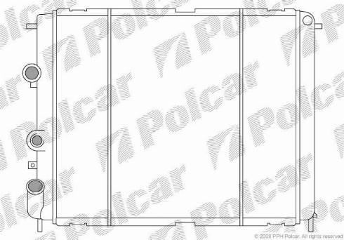 Polcar 6015081X - Radiator, engine cooling autospares.lv