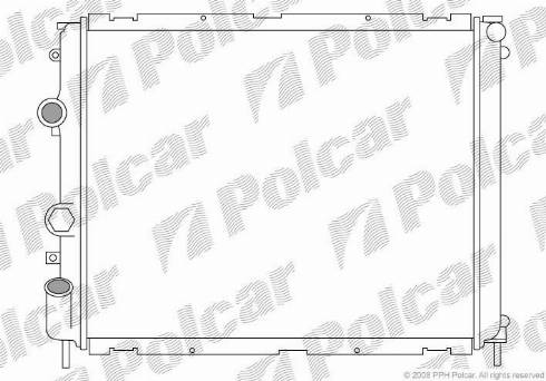 Polcar 601508-1 - Radiator, engine cooling autospares.lv