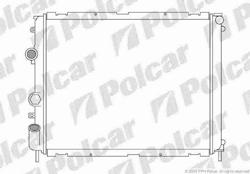 Polcar 601508-3 - Radiator, engine cooling autospares.lv