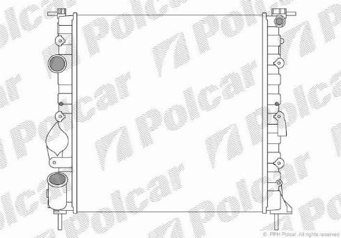 Polcar 6015082X - Radiator, engine cooling autospares.lv