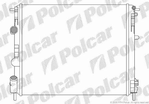 Polcar 601508A5 - Radiator, engine cooling autospares.lv