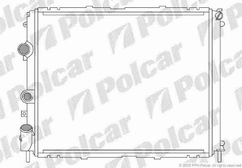 Polcar 601508A1 - Radiator, engine cooling autospares.lv