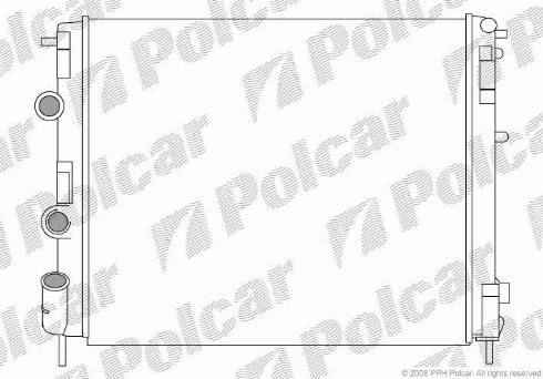 Polcar 6016081X - Radiator, engine cooling autospares.lv