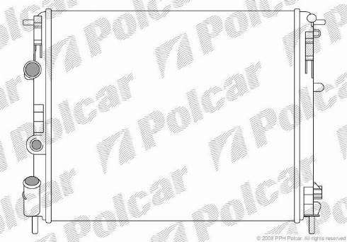 Polcar 601608-1 - Radiator, engine cooling autospares.lv