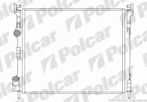 Polcar 6016083X - Radiator, engine cooling autospares.lv