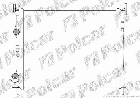 Polcar 601608-3 - Radiator, engine cooling autospares.lv