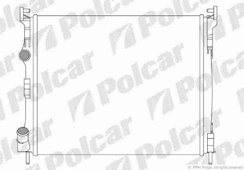 Polcar 601608A3 - Radiator, engine cooling autospares.lv