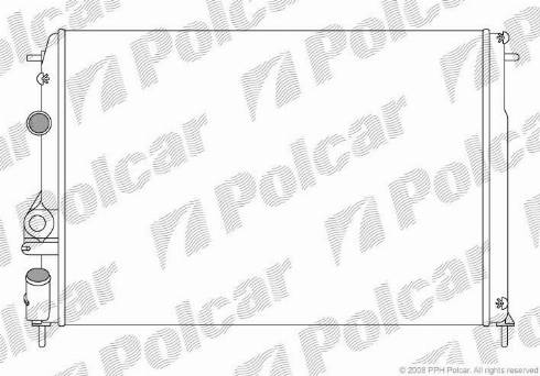 Polcar 6011081X - Radiator, engine cooling autospares.lv