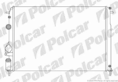 Polcar 601108-1 - Radiator, engine cooling autospares.lv