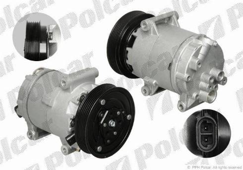 Polcar 6012KS-1 - Compressor, air conditioning autospares.lv