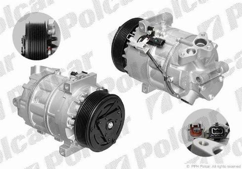 Polcar 6039KS1X - Compressor, air conditioning autospares.lv