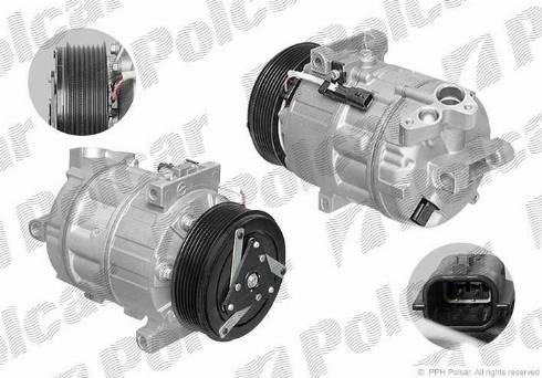 Polcar 6038KS1X - Compressor, air conditioning autospares.lv