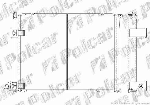 Polcar 6033085X - Radiator, engine cooling autospares.lv