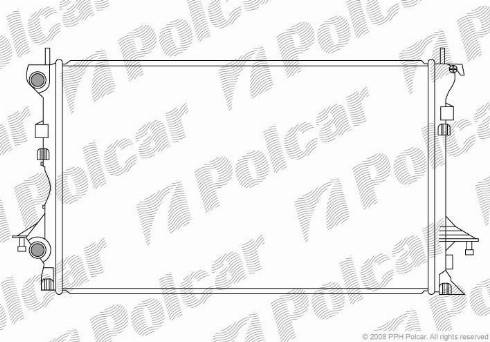 Polcar 6037081X - Radiator, engine cooling autospares.lv