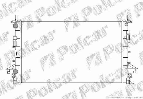 Polcar 603708-1 - Radiator, engine cooling autospares.lv