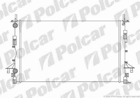 Polcar 603708A1 - Radiator, engine cooling autospares.lv