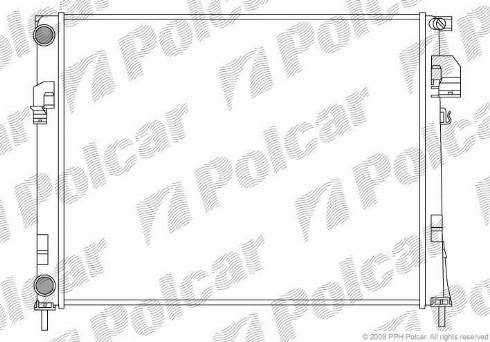 Polcar 602608-1 - Radiator, engine cooling autospares.lv