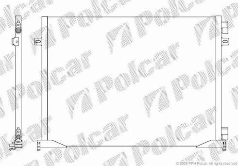 Polcar 6026K81X - Condenser, air conditioning autospares.lv