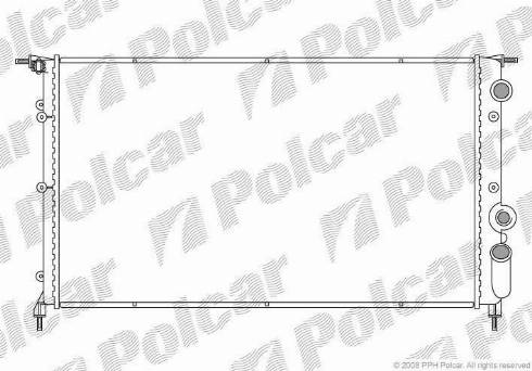 Polcar 602108-4 - Radiator, engine cooling autospares.lv