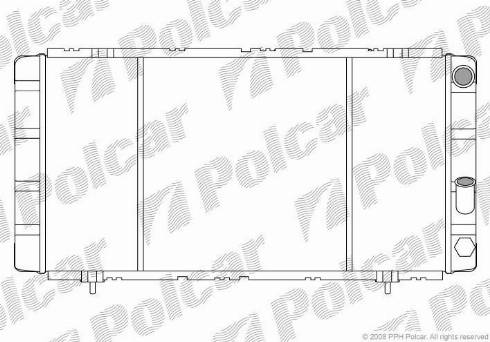 Polcar 602108-3 - Radiator, engine cooling autospares.lv