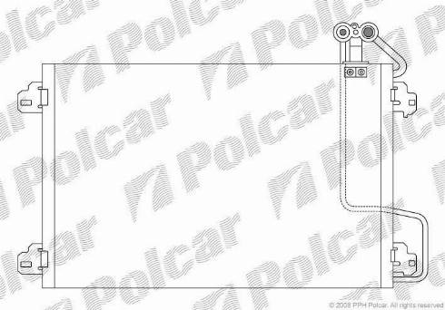 Polcar 6070K8C1 - Condenser, air conditioning autospares.lv