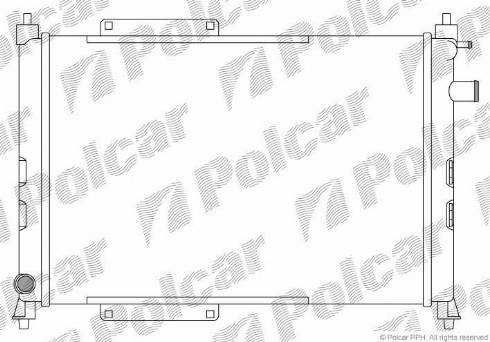 Polcar 634008B1 - Radiator, engine cooling autospares.lv