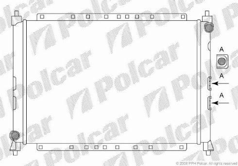 Polcar 631908A2 - Radiator, engine cooling autospares.lv