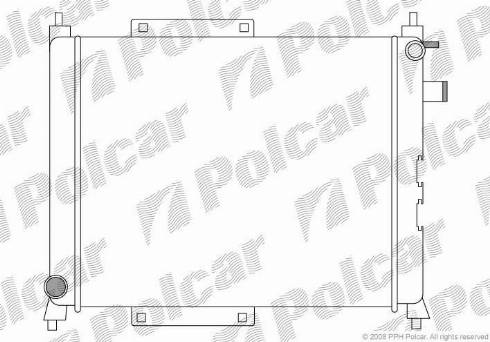 Polcar 6320081X - Radiator, engine cooling autospares.lv