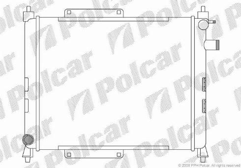 Polcar 632008A1 - Radiator, engine cooling autospares.lv