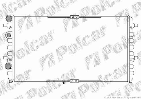 Polcar 6716081X - Radiator, engine cooling autospares.lv