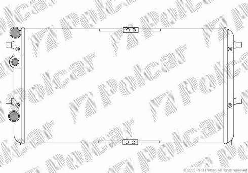 Polcar 671608-1 - Radiator, engine cooling autospares.lv