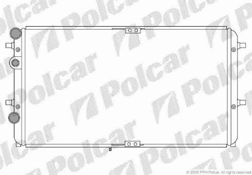 Polcar 6716082X - Radiator, engine cooling autospares.lv