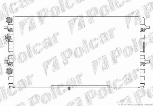 Polcar 671608-2 - Radiator, engine cooling autospares.lv