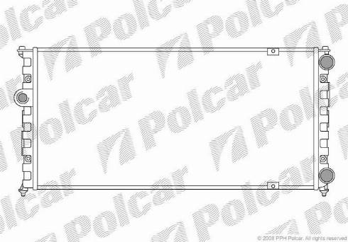 Polcar 671308-4 - Radiator, engine cooling autospares.lv