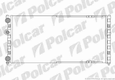 Polcar 671308-5 - Radiator, engine cooling autospares.lv