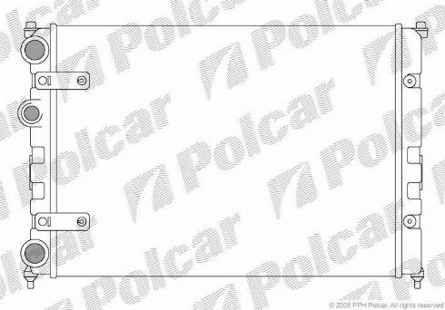 Polcar 671308-1 - Radiator, engine cooling autospares.lv