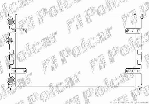 Polcar 671308-2 - Radiator, engine cooling autospares.lv